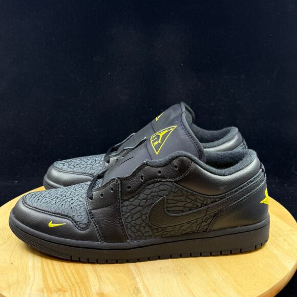 Nike Air Jordan 1 Low Black Elephant Print Yellow IM6568-010 Men\'s Size 10 New main image 6
